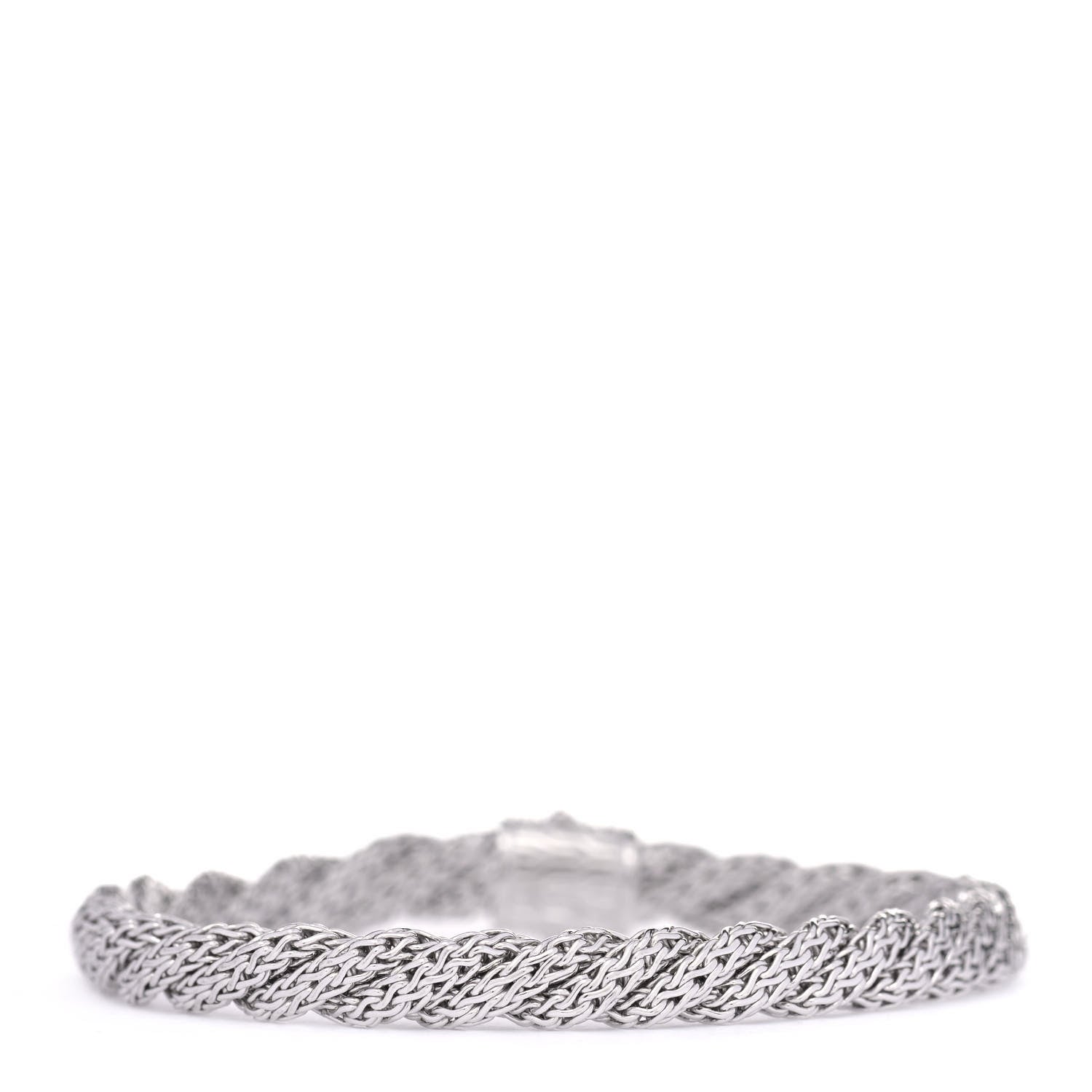 John Hardy Sterling Silver Diamond 5.5mm Twisted Chain Bracelet 3 of 4