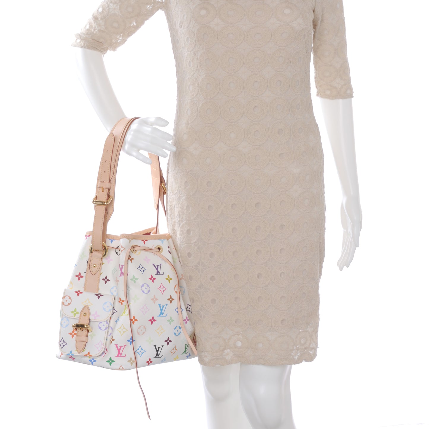 Monogram Multicolor Petit Noe White
