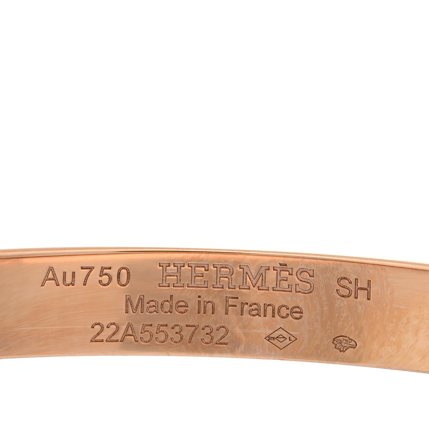 Hermes 18K Rose Gold PM Collier De Chien Bracelet SH 3 of 4