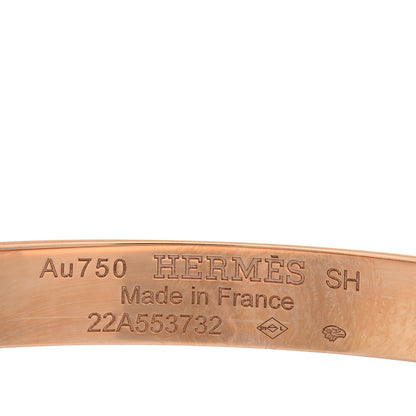 Hermes 18K Rose Gold PM Collier De Chien Bracelet SH 3 of 4