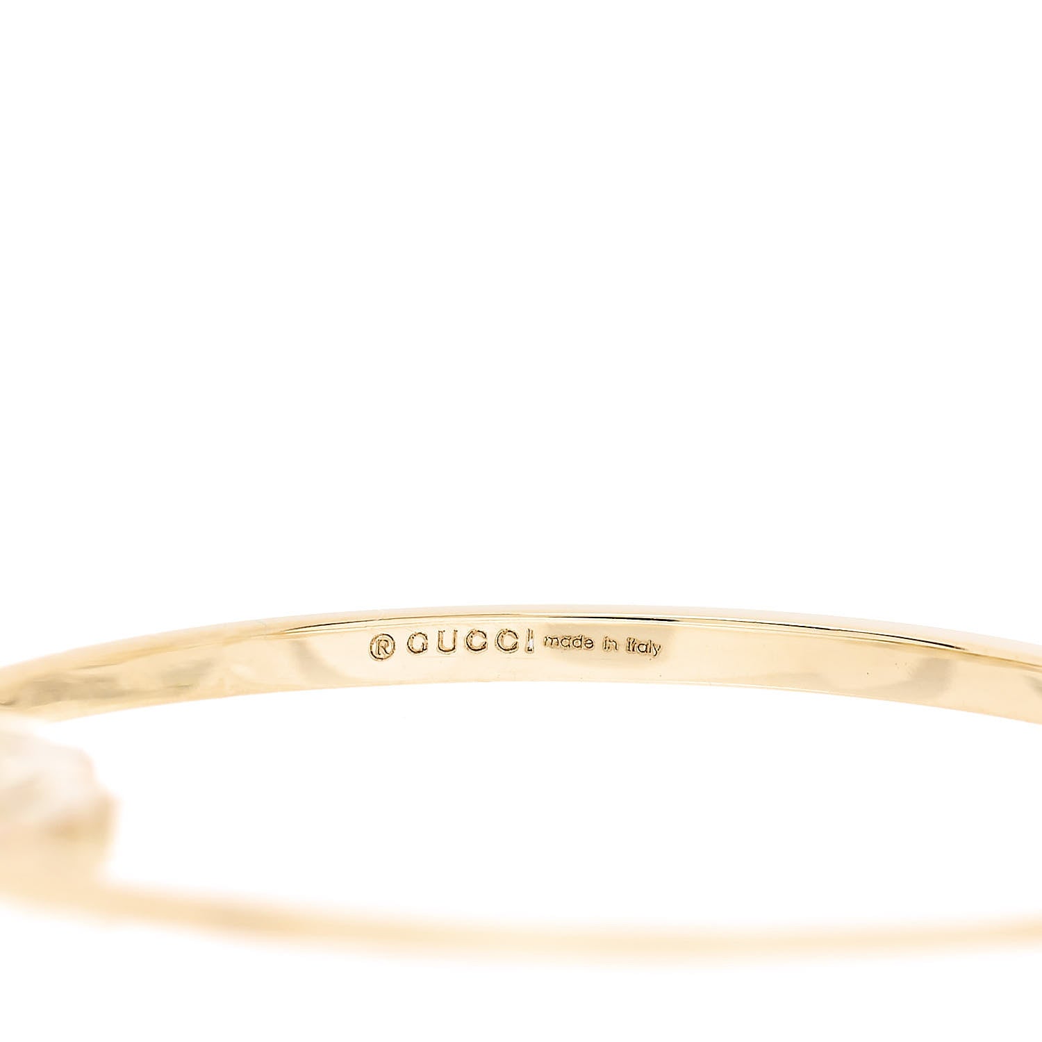 Gucci 18K Yellow Gold Diamond Running GG Hoop Earrings 4 of 6