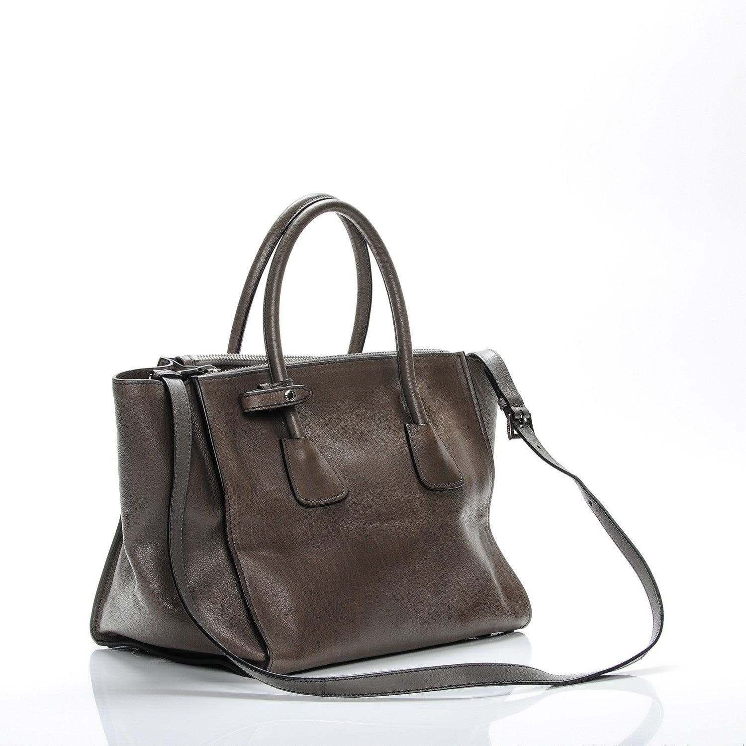 Prada Glace Calf Twin Pocket Tote Marmo 11 of 19