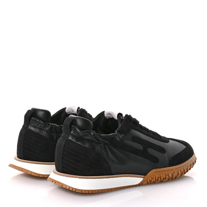 Hermes Nappa Suede Goatskin Jet Sneakers 36 Black 5 of 9