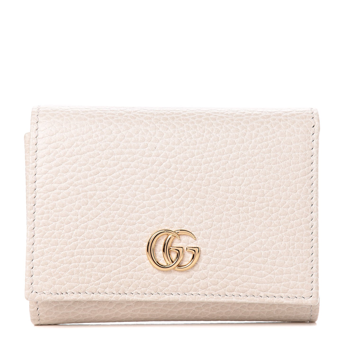 Dollar Calfskin GG Marmont Wallet Mystic White