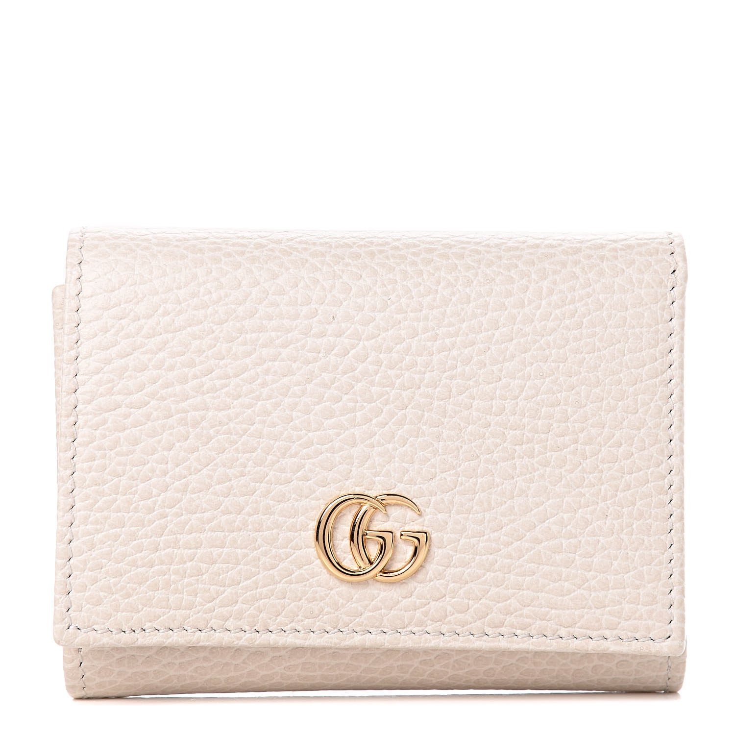 Gucci Dollar Calfskin GG Marmont Wallet Mystic White 1 of 8