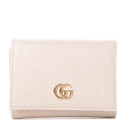 Gucci Dollar Calfskin GG Marmont Wallet Mystic White 1 of 8