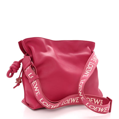 Loewe Satin Calfskin Monochrome Flamenco Knot Clutch Ruby Red Glaze 3 of 9