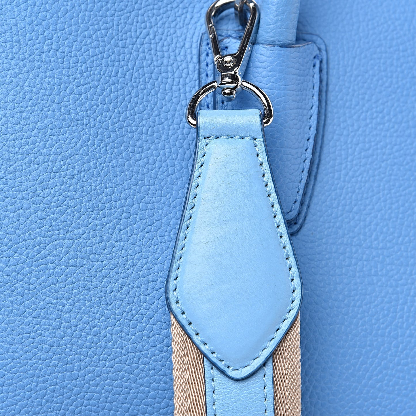 Grained Calfskin Large Milla Tote Tile Blue