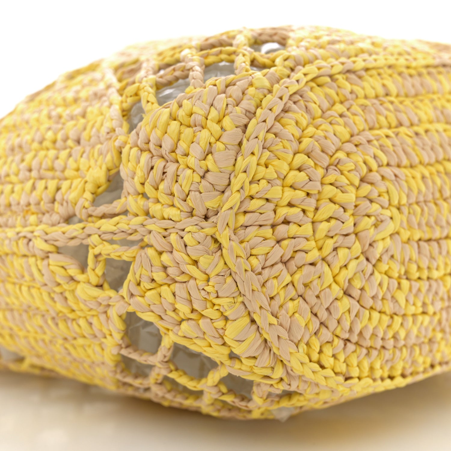 Chanel Straw Raffia Tote Beige Yellow 11 of 12
