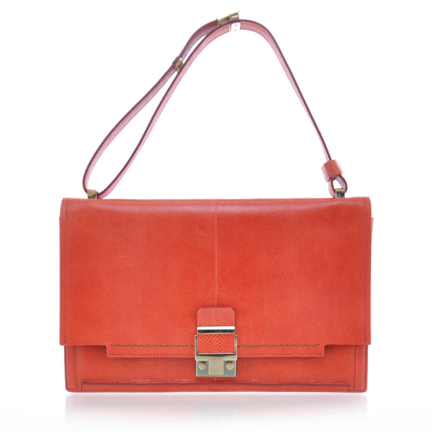 Alexander Wang LANVIN Snakeskin Partition Bag Red 1 of 8