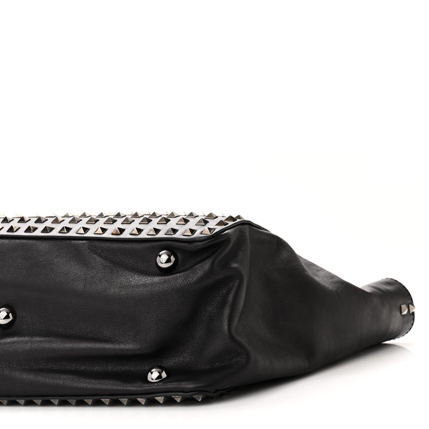 Valentino Garavani Vitello Medium Rockstud All Over Tote Black 9 of 11