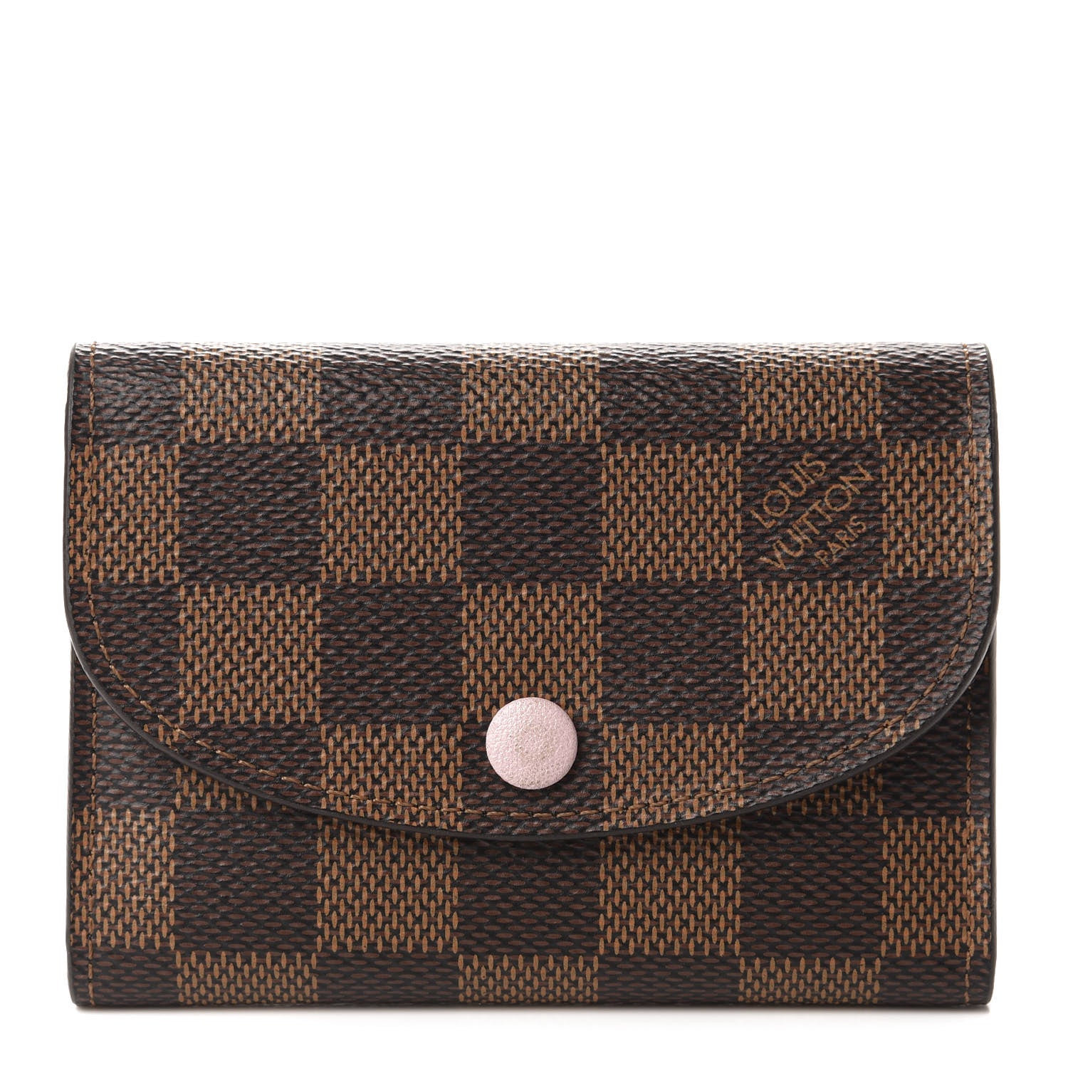 Louis Vuitton Damier Ebene Rosalie Coin Purse Rose Ballerine 1 of 7