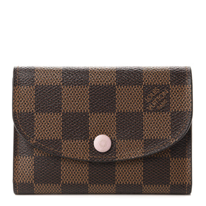 Louis Vuitton Damier Ebene Rosalie Coin Purse Rose Ballerine 1 of 7