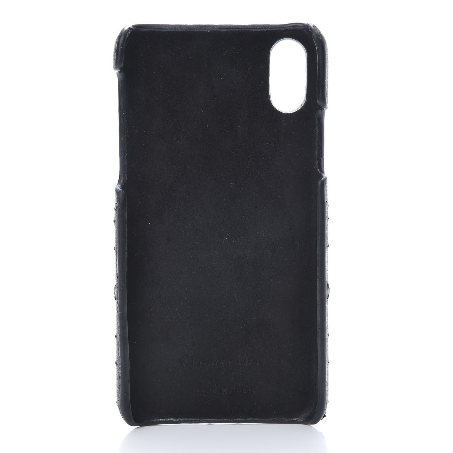 Lambskin Cannage Lady Dior Tech iPhone X XS Case Black