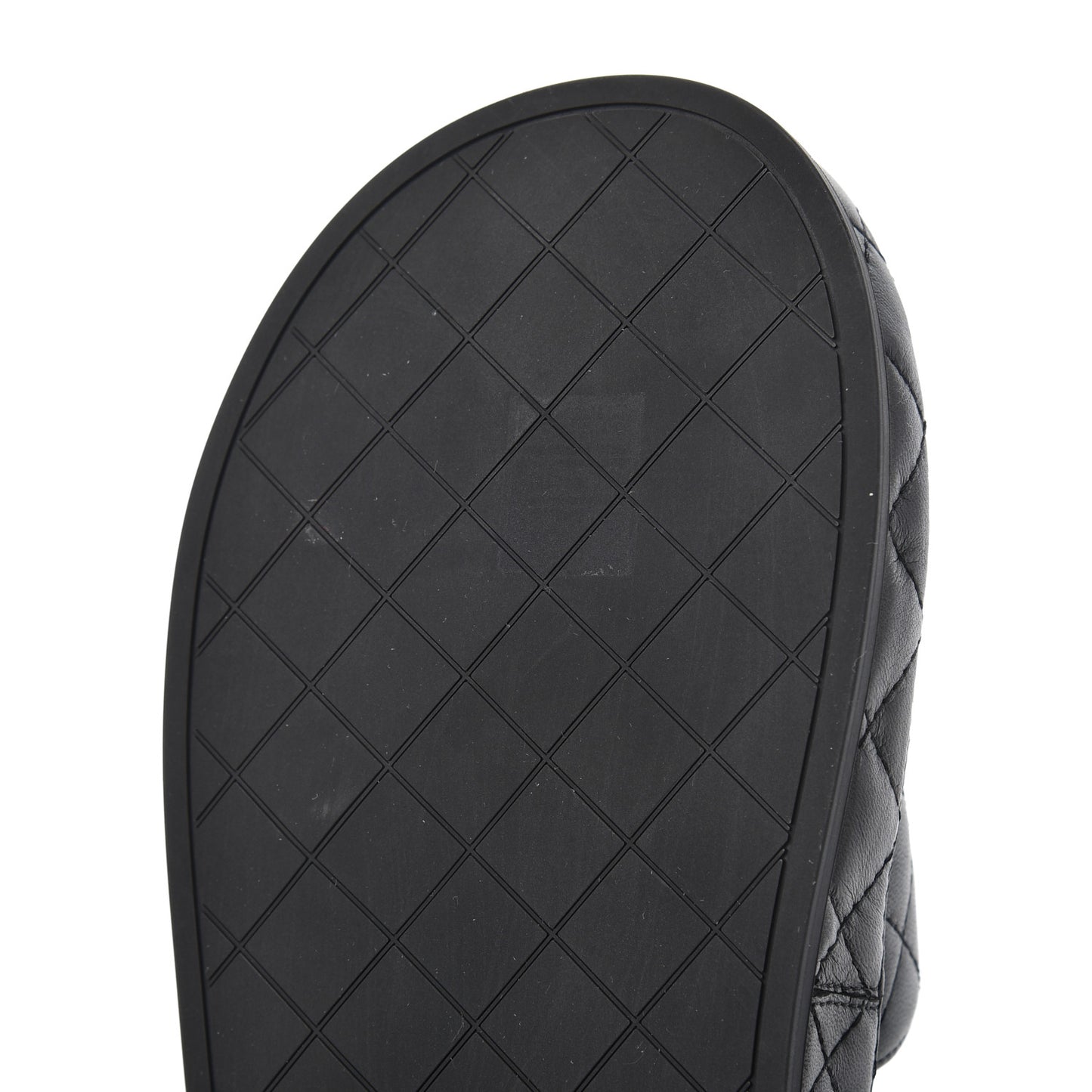 Lambskin Quilted CC Mules Sandals 37 Black