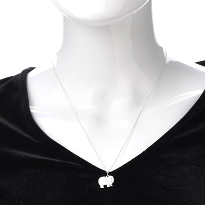 Tiffany Sterling Silver Elephant Never Forgets Pendant Necklace 2 of 7
