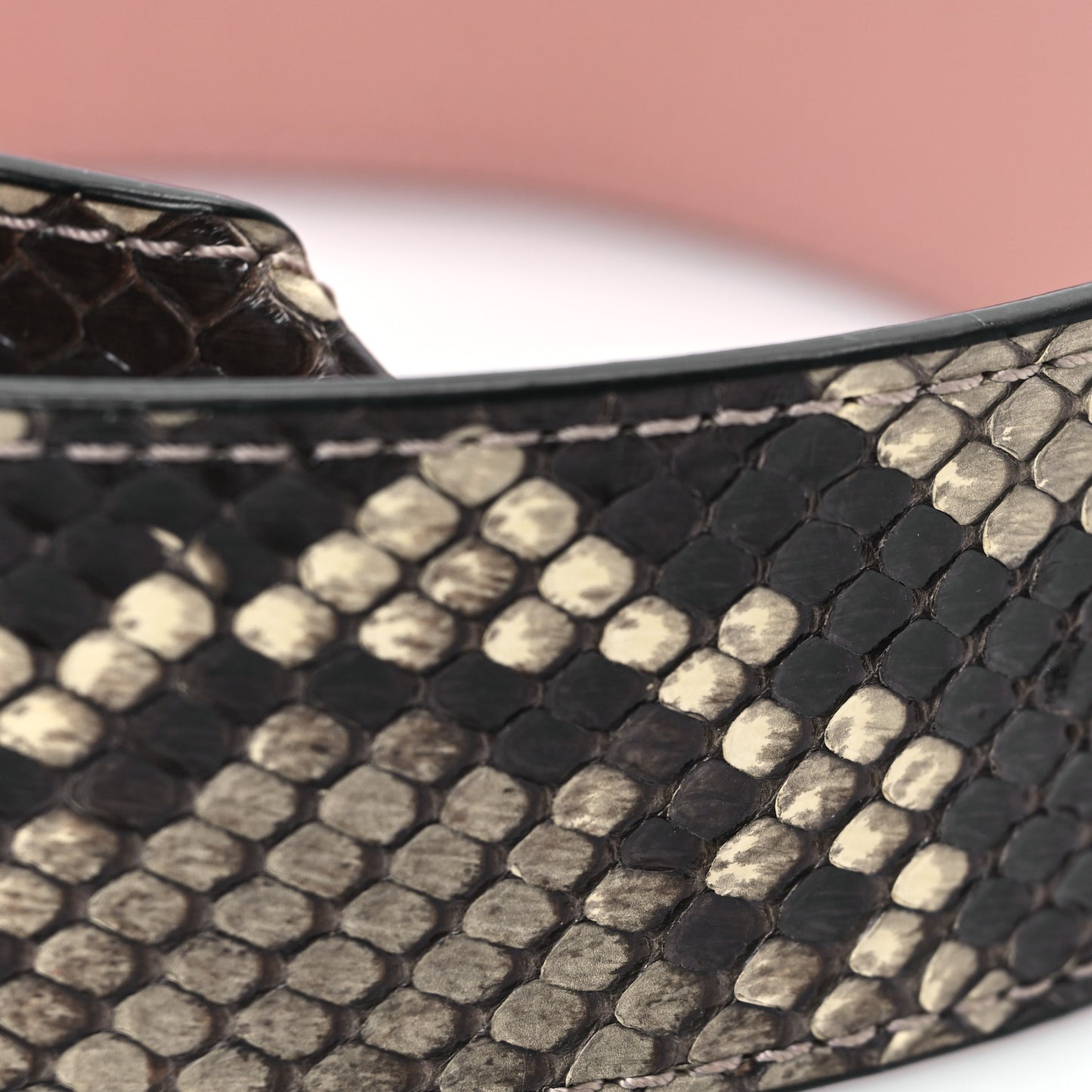 Snakeskin Bandouliere Shoulder Strap Natural
