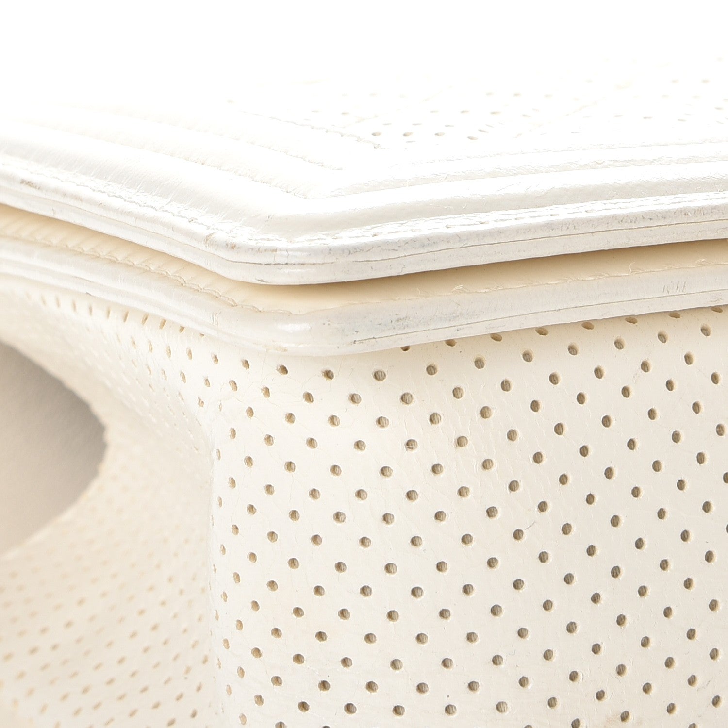 Chanel Lambskin Perforated Medium Boy Flap White 9 of 14