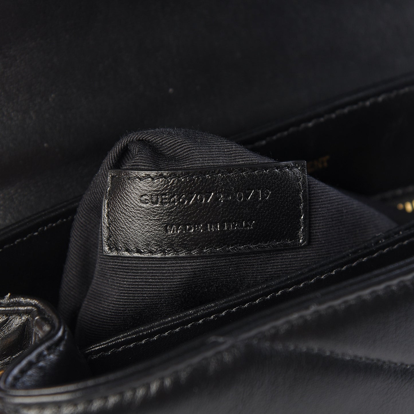 Calfskin Y Quilted Monogram Toy Loulou Crossbody Bag Black