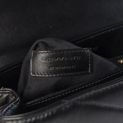 Saint Laurent Calfskin Y Quilted Monogram Toy Loulou Crossbody Bag Black 7 of 11