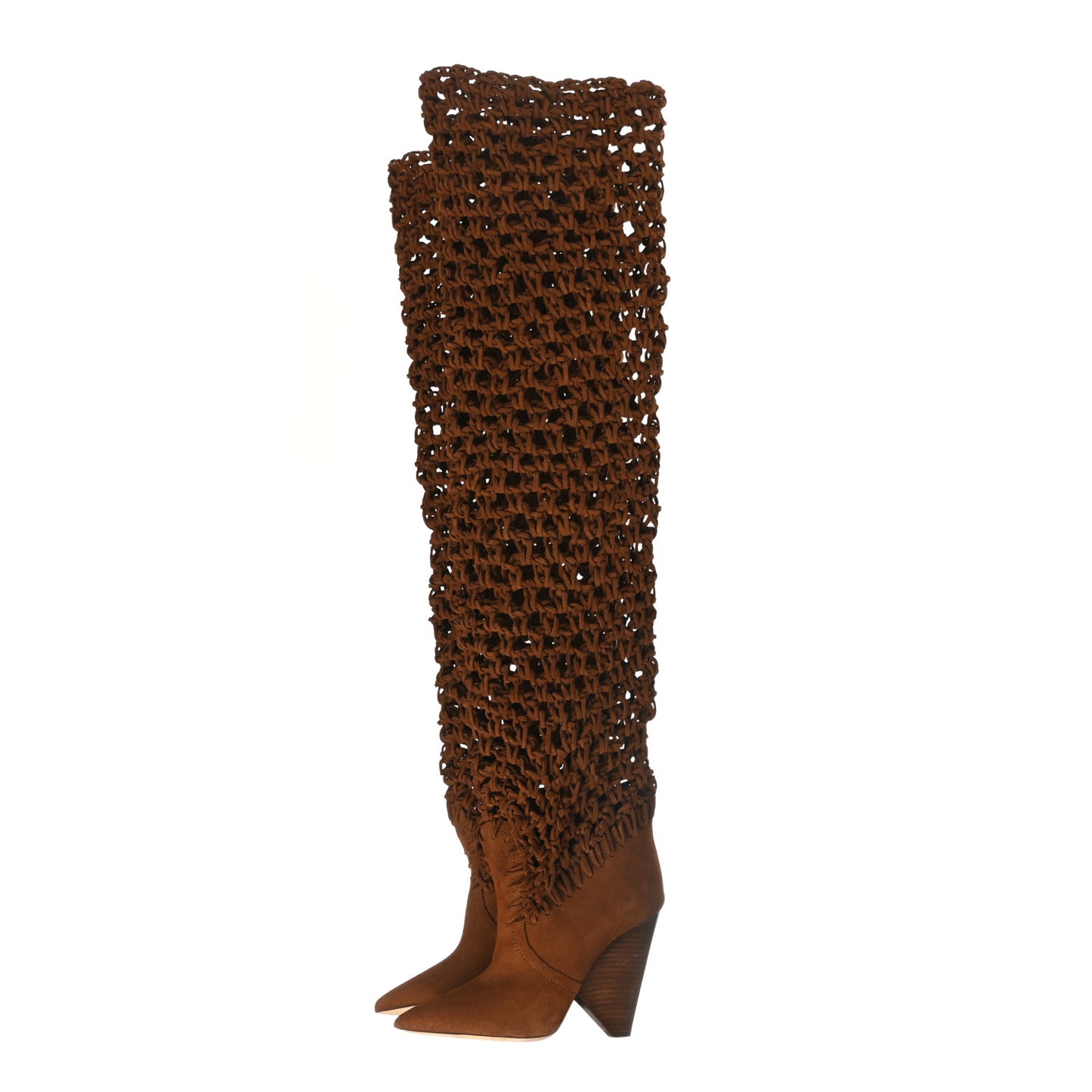 Suede Twine Soho Niki 105 Thigh High Boots 36 Light Land