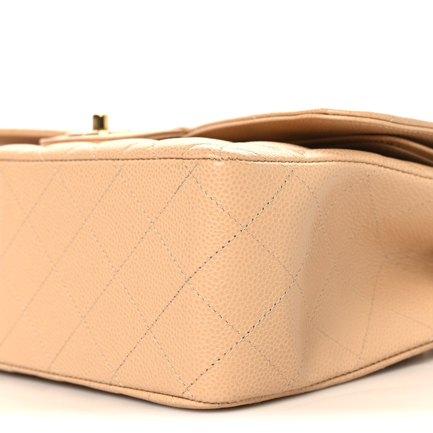 Chanel Caviar Quilted Jumbo Double Flap Beige 10 of 11