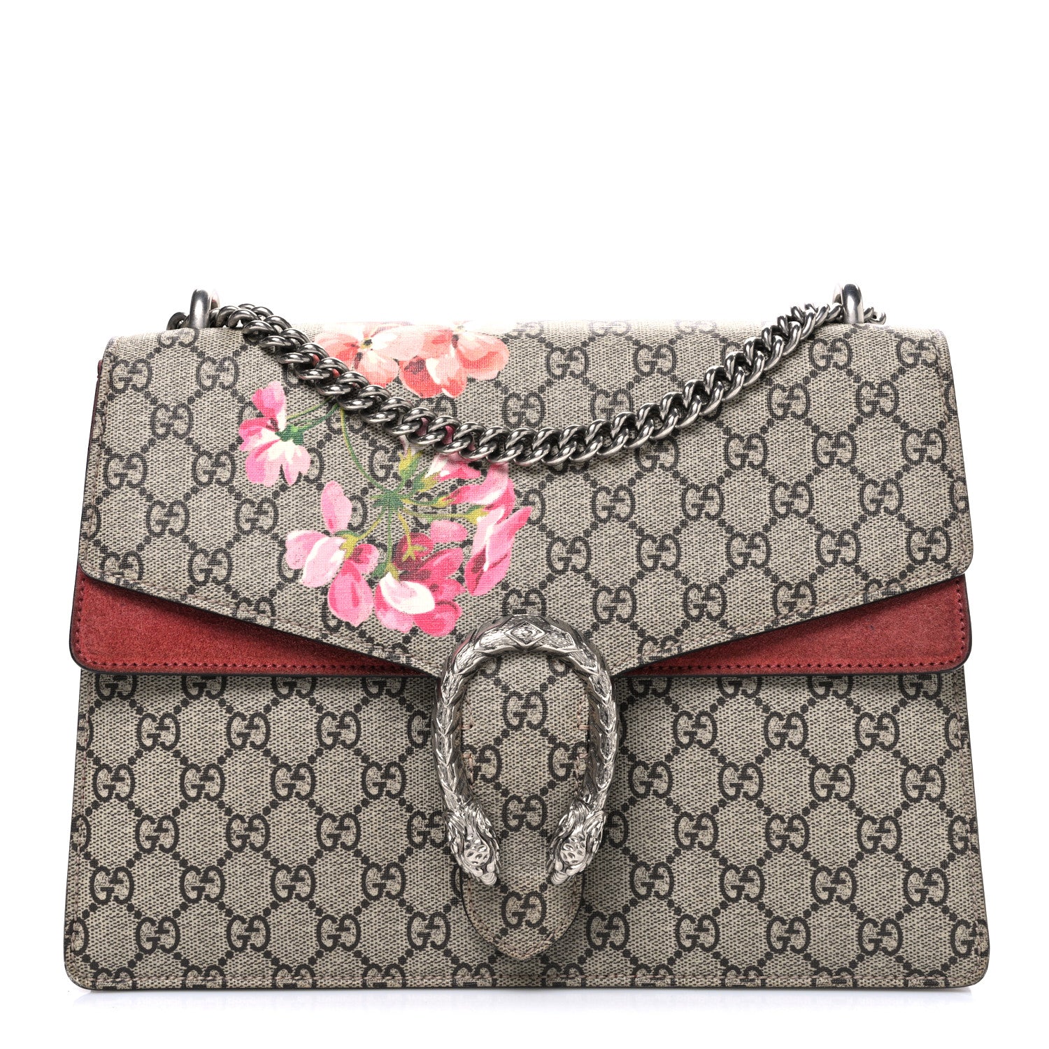 Gucci GG Supreme Monogram Blooms Medium Dionysus Shoulder Bag Beige Multicolor Dry Rose 1 of 11