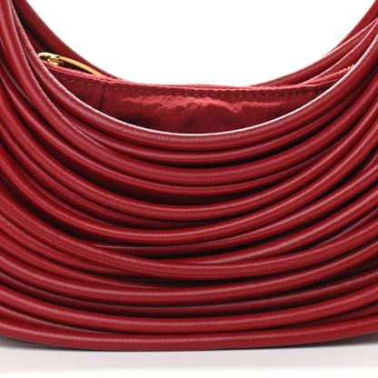 Bottega Veneta Nappa Mini Tubular Double Knot Dark Red 7 of 9