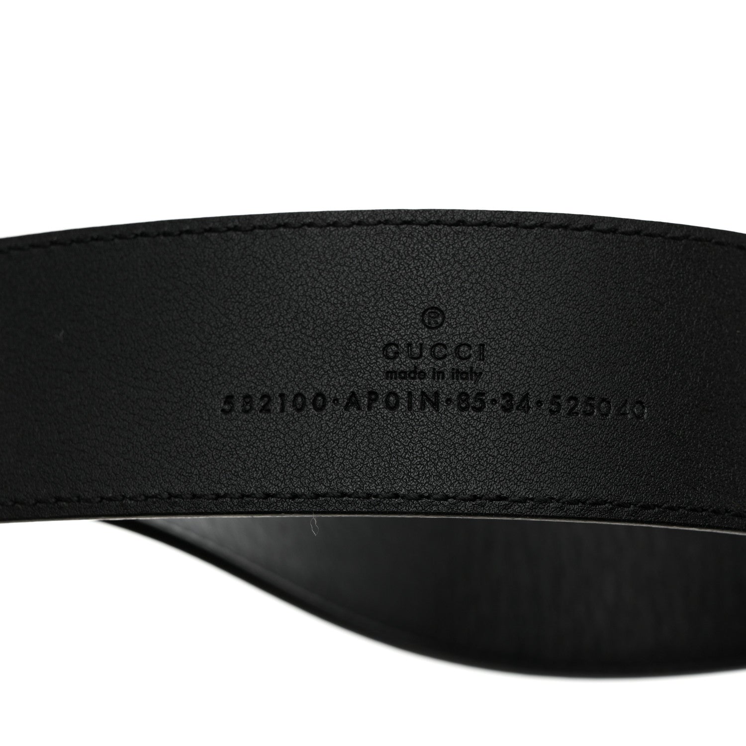 Gucci Calfskin Crystal Double G 40mm Belt 85 34 Black 5 of 5