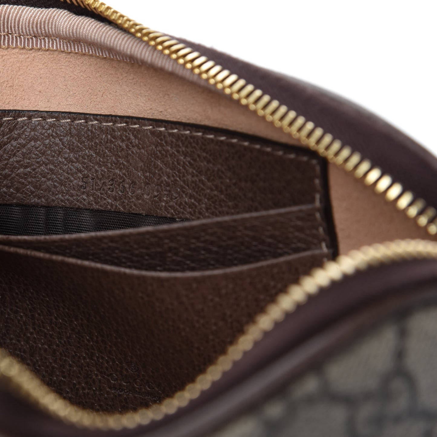 GG Supreme Monogram Ophidia Phone Case Wristlet Brown