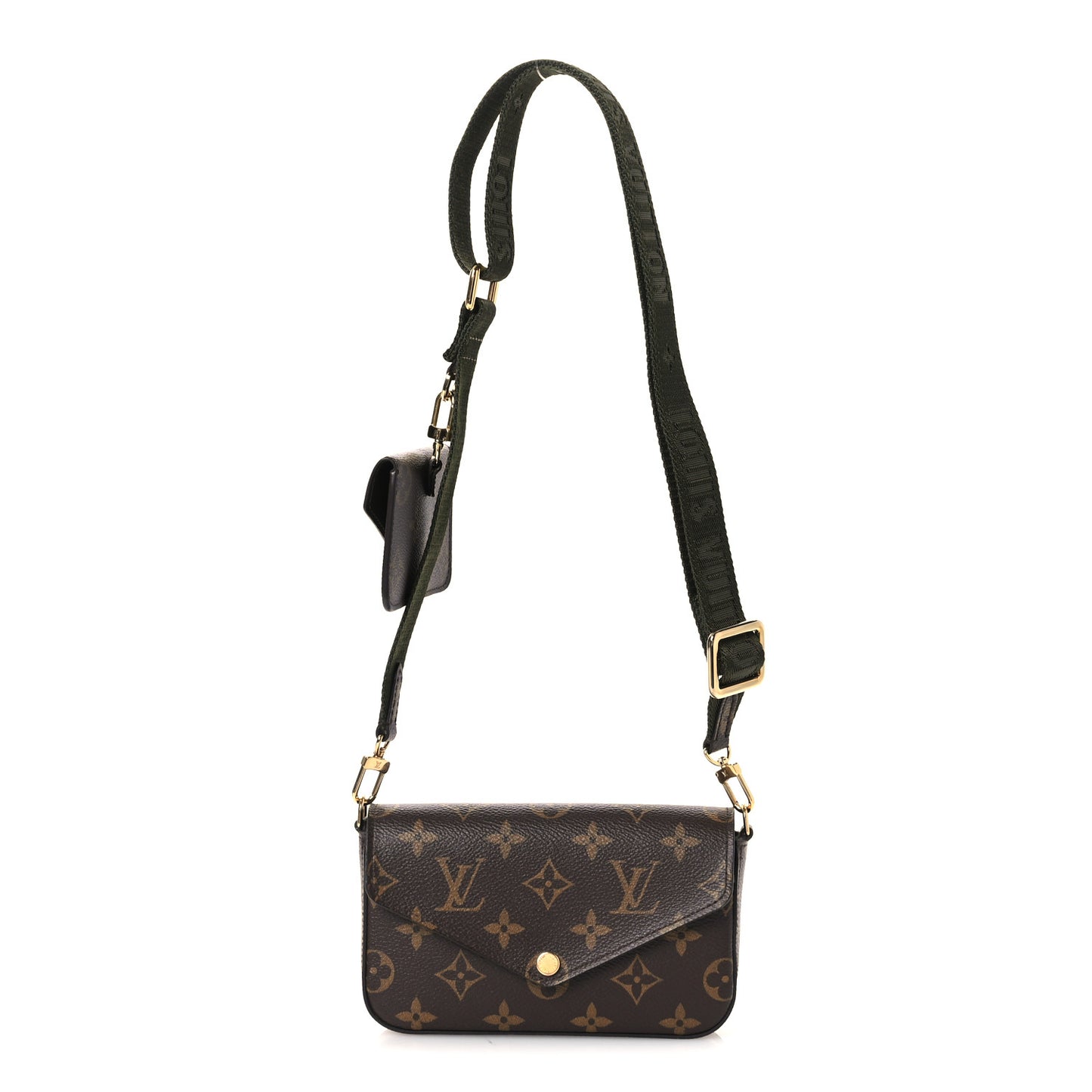 Monogram Felicie Strap & Go Kaki