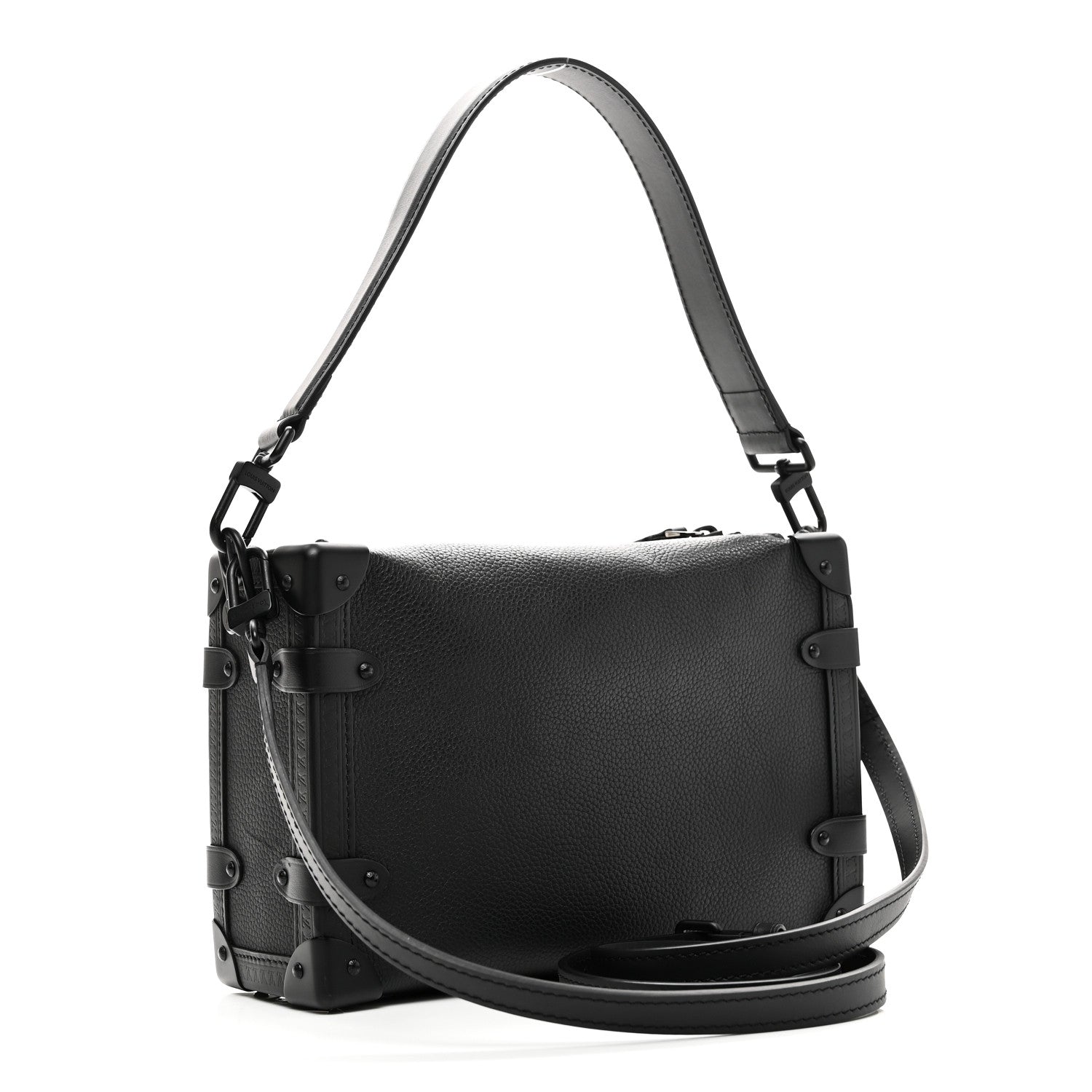 Louis Vuitton Calfskin Side Trunk MM Black 3 of 9