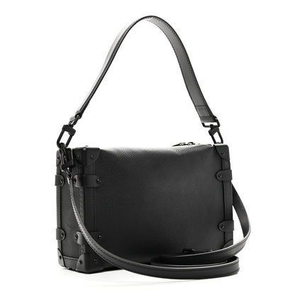 Louis Vuitton Calfskin Side Trunk MM Black 3 of 9