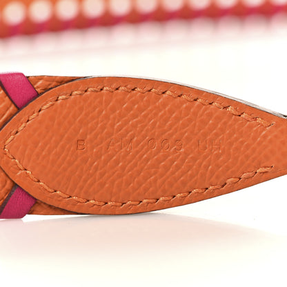 Hermes Epsom 25mm Tressage Shoulder Strap Orange Rose Mexico 5 of 5