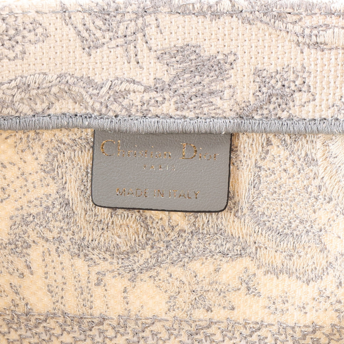 Canvas Embroidered Medium Dioriviera Toile De Jouy Book Tote Gray