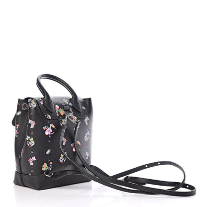 Louis Vuitton Calfskin Flower Lockme Mini Backpack Black Multicolor 3 of 9