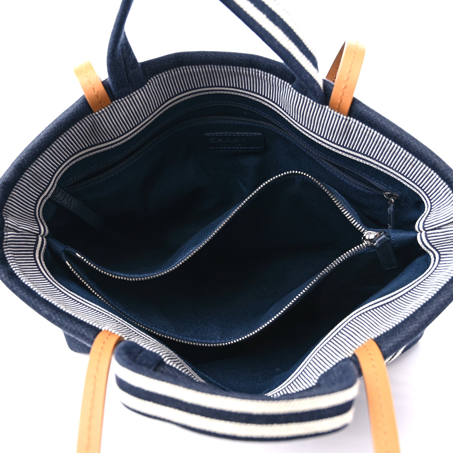 Chanel Denim Shopping Tote Blue 5 of 11