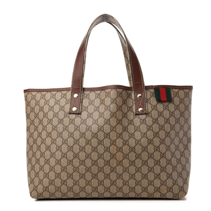 Gucci GG Plus Monogram Medium Signature Web Loop Tote Brown 1 of 10