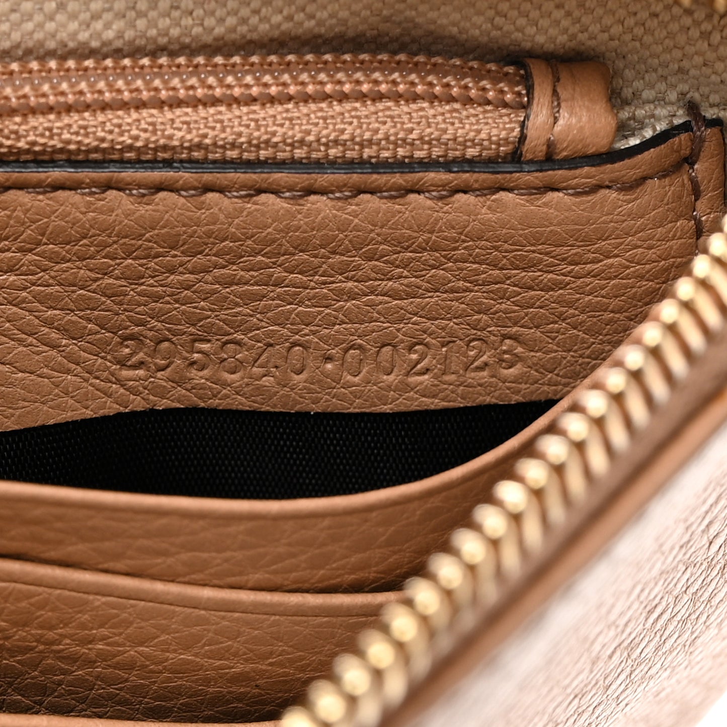 Pebbled Calfskin Soho Wristlet Camelia