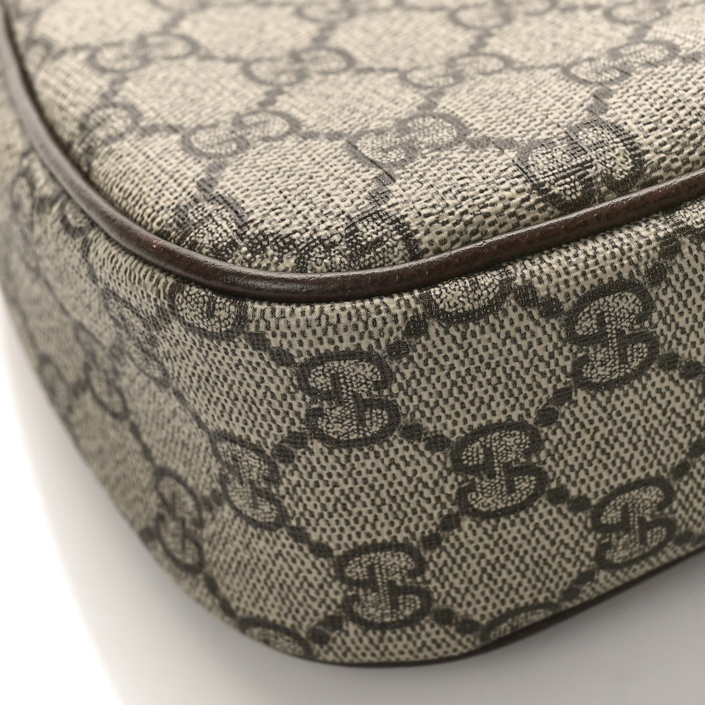 GG Supreme Monogram Textured Dollar Calfskin Small Ophidia Hobo Beige Ebony New Acero