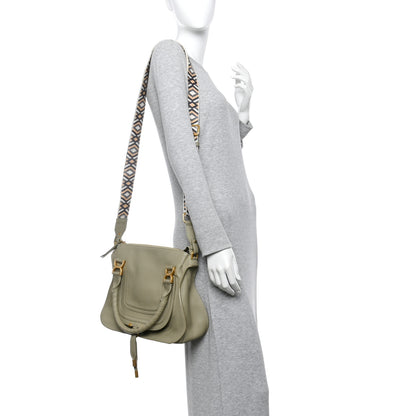 Chloe Calfskin Braided Medium Marcie Double Carry Slate Green 2 of 11