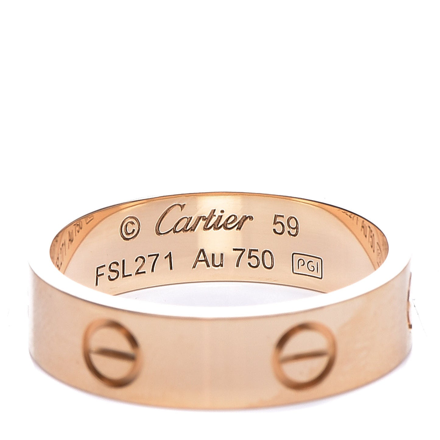 18K Yellow Gold 5.5mm LOVE Ring 59 8.75