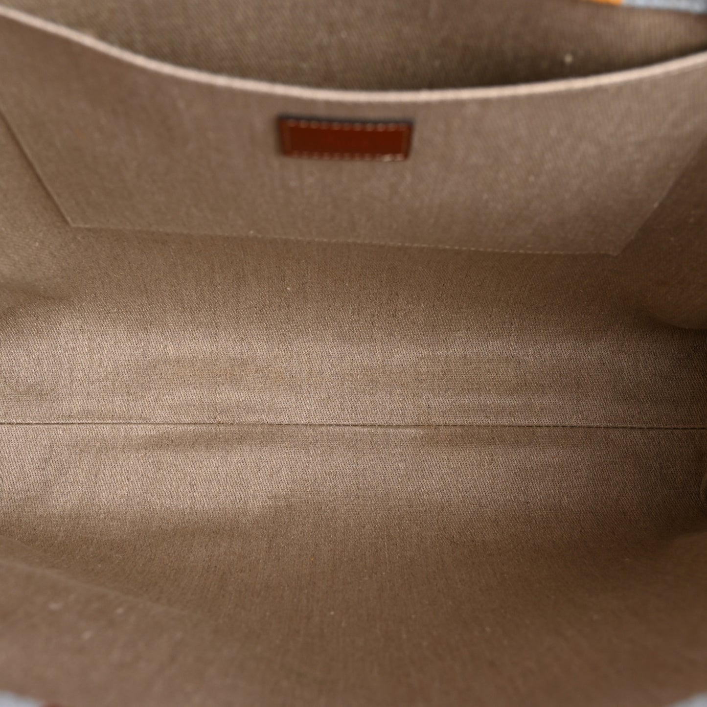 Cotton Calfskin Large Woody Striped Tote Multicolor