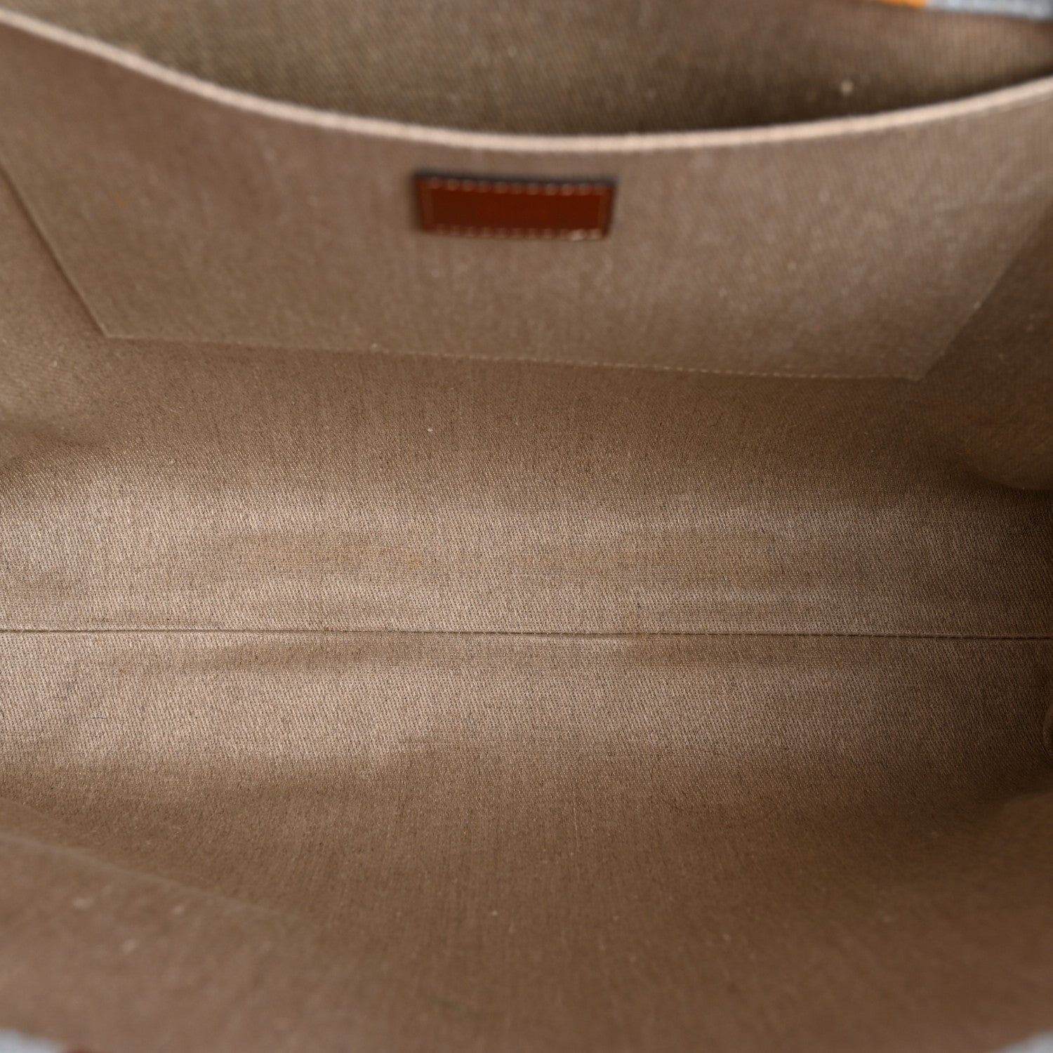Chloe Cotton Calfskin Large Woody Striped Tote Multicolor 5 of 11