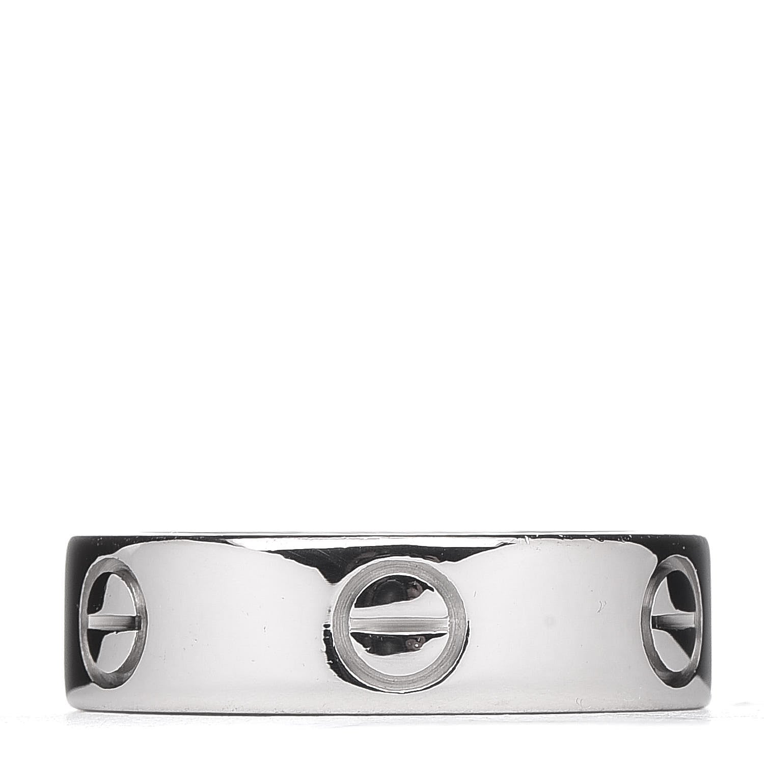 Cartier 18K White Gold 5.5mm LOVE Ring 54 6.75 3 of 8
