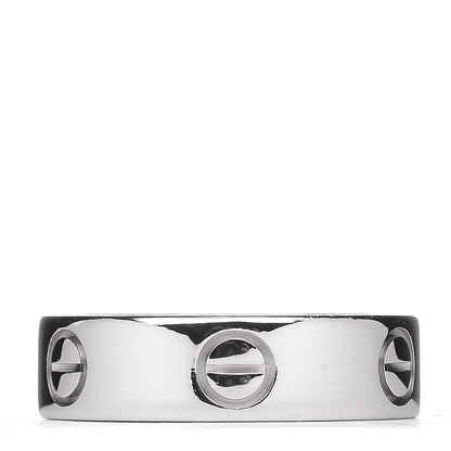 Cartier 18K White Gold 5.5mm LOVE Ring 54 6.75 3 of 8