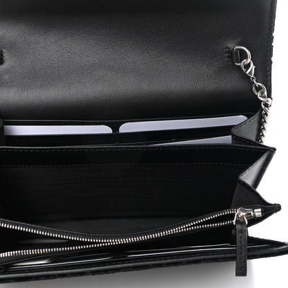 Gucci Velvet GG Monogram Mini Dionysus Chain Wallet Black 5 of 8