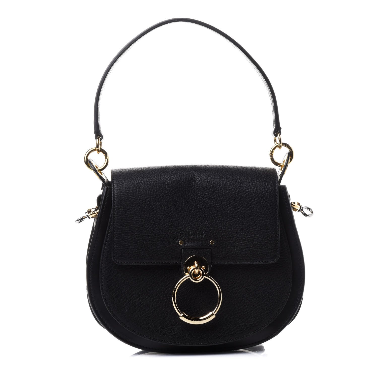 Chloe Grained Calfskin Large Tess Bag Black 1 of 4