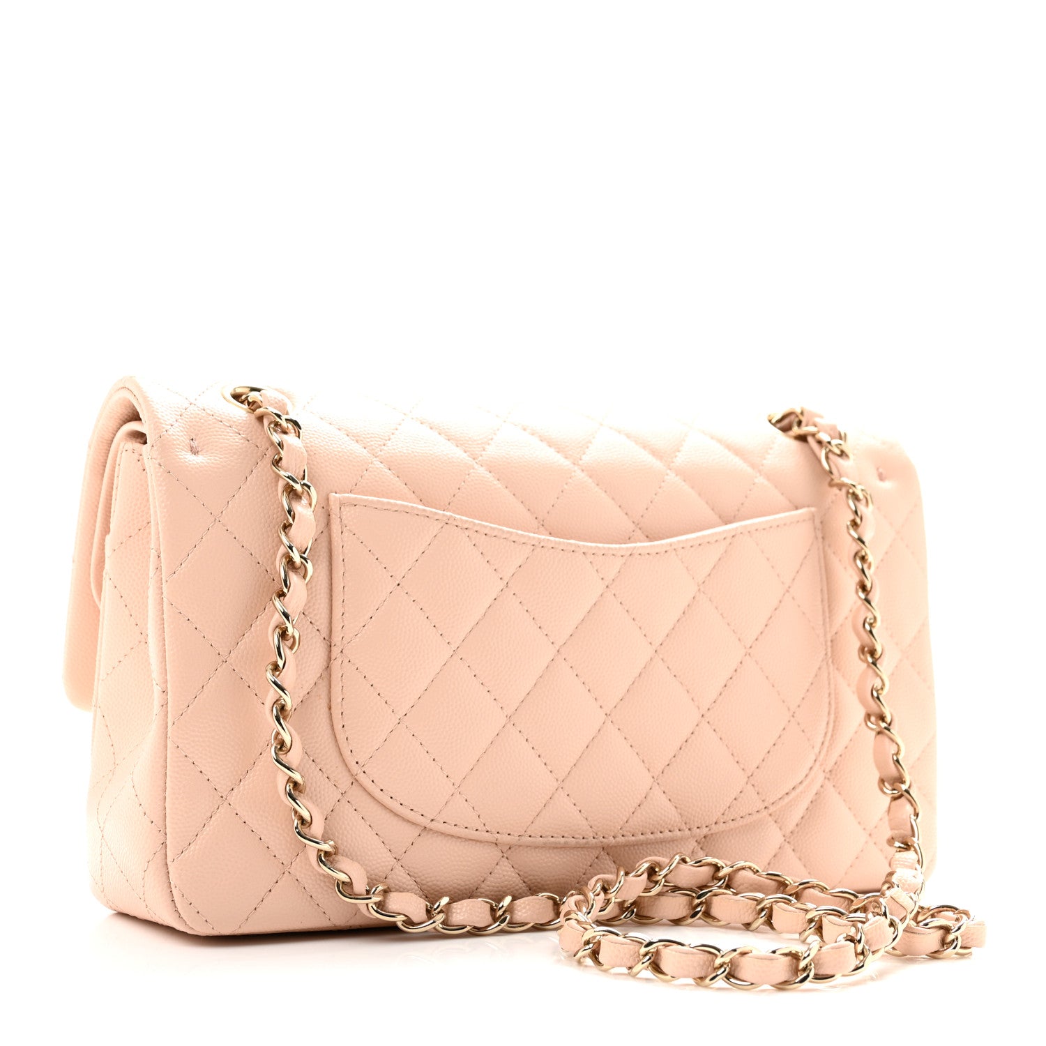 Chanel Caviar Quilted Medium Double Flap Light Beige 3 of 11