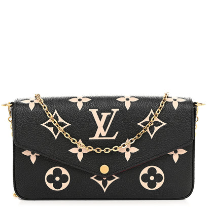 Louis Vuitton Empreinte Monogram Giant Felicie Pochette Black Beige 1 of 10